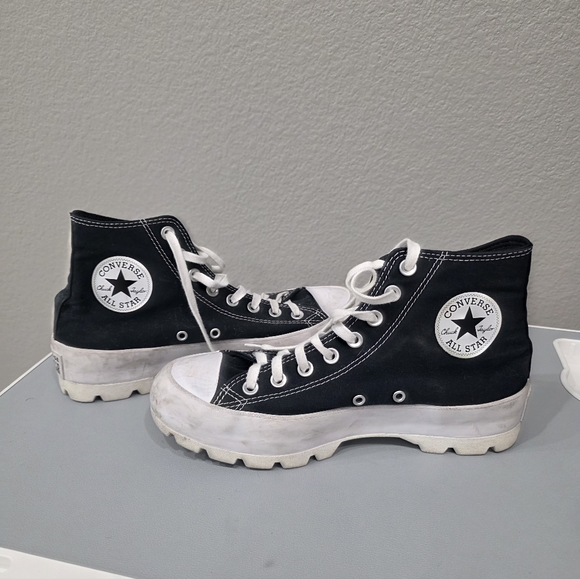 Converse Black and White High-Tops - Picture 1 of 5